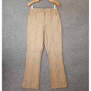 70s Vintage Ostrich Leather Pants Women 10 WORK ORDER Tan Western Faux USA 29/31